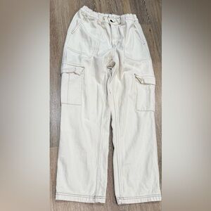 PacSun Size M Cream Cargo Pants Relaxed Fit Baggy